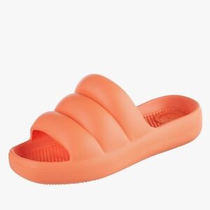 Totes NWT Tigerlily Lightweight Puff Cloud Everywear Platform Slide Sandal